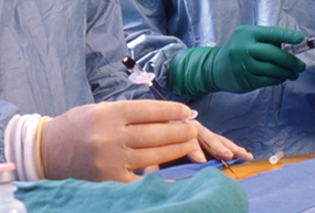 Two Doctors working on a spine patient